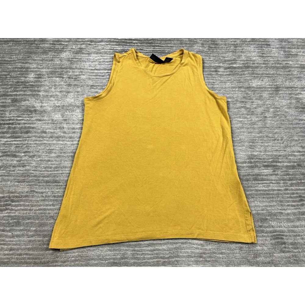 Adrienne Vittadini Top Womens Small Yellow Sleeveless Modal Blend